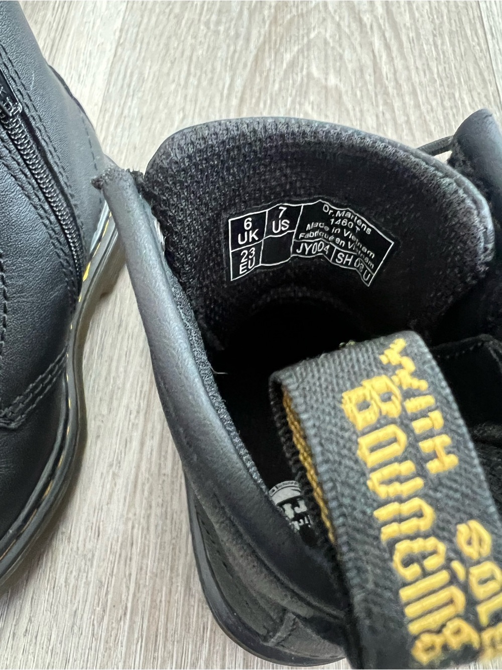Dr. Martens kids Black Combat Boots - Picture 8 of 8